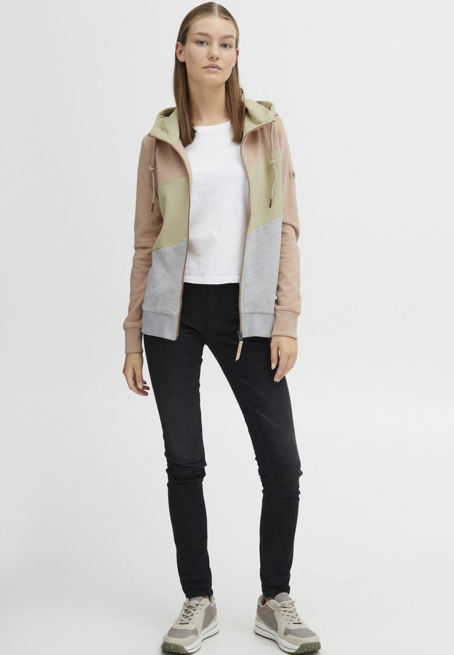 OXMO Oxaggi - Sudadera Con Cremallera - Mahogany Rose 2 OXMO Oxaggi - Sudadera Con Cremallera - Mahogany Rose - Imagen 2