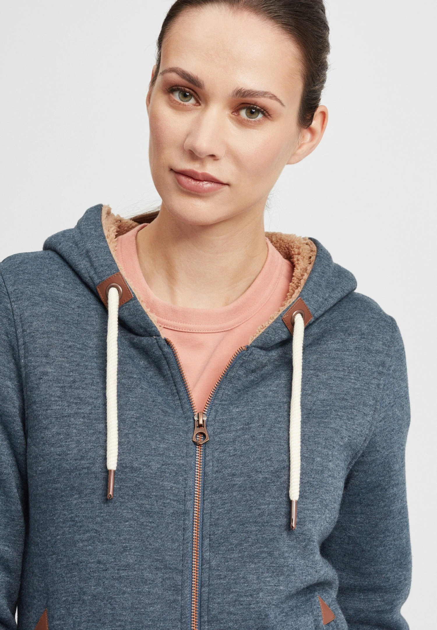 OXMO Oxvicky - Sudadera Con Cremallera - Ins Bl Mel 4 OXMO Oxvicky - Sudadera Con Cremallera - Ins Bl Mel - Imagen 4