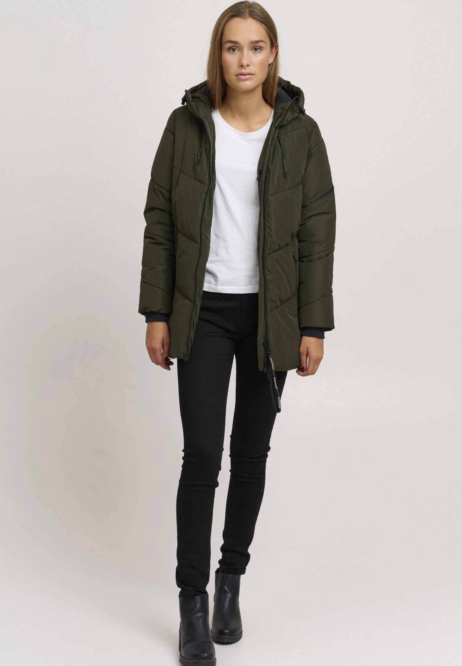 OXMO Oxjunchen - Abrigo De Invierno - Grey Denim 2 OXMO Oxjunchen - Abrigo De Invierno - Grey Denim - Imagen 2