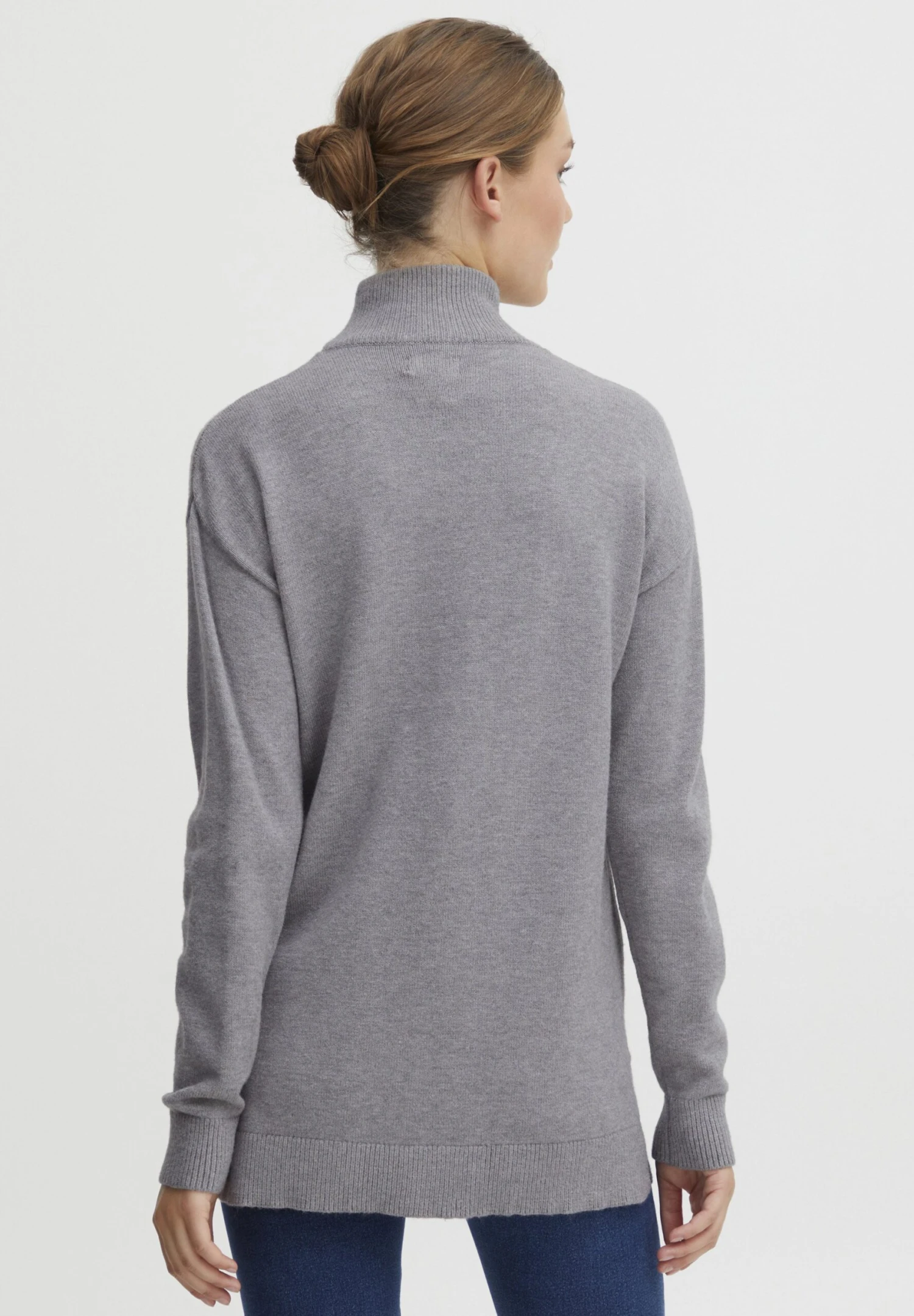 OXMO Oxratina - Jersey De Punto - Mid Grey Melange 3 OXMO Oxratina - Jersey De Punto - Mid Grey Melange - Imagen 3