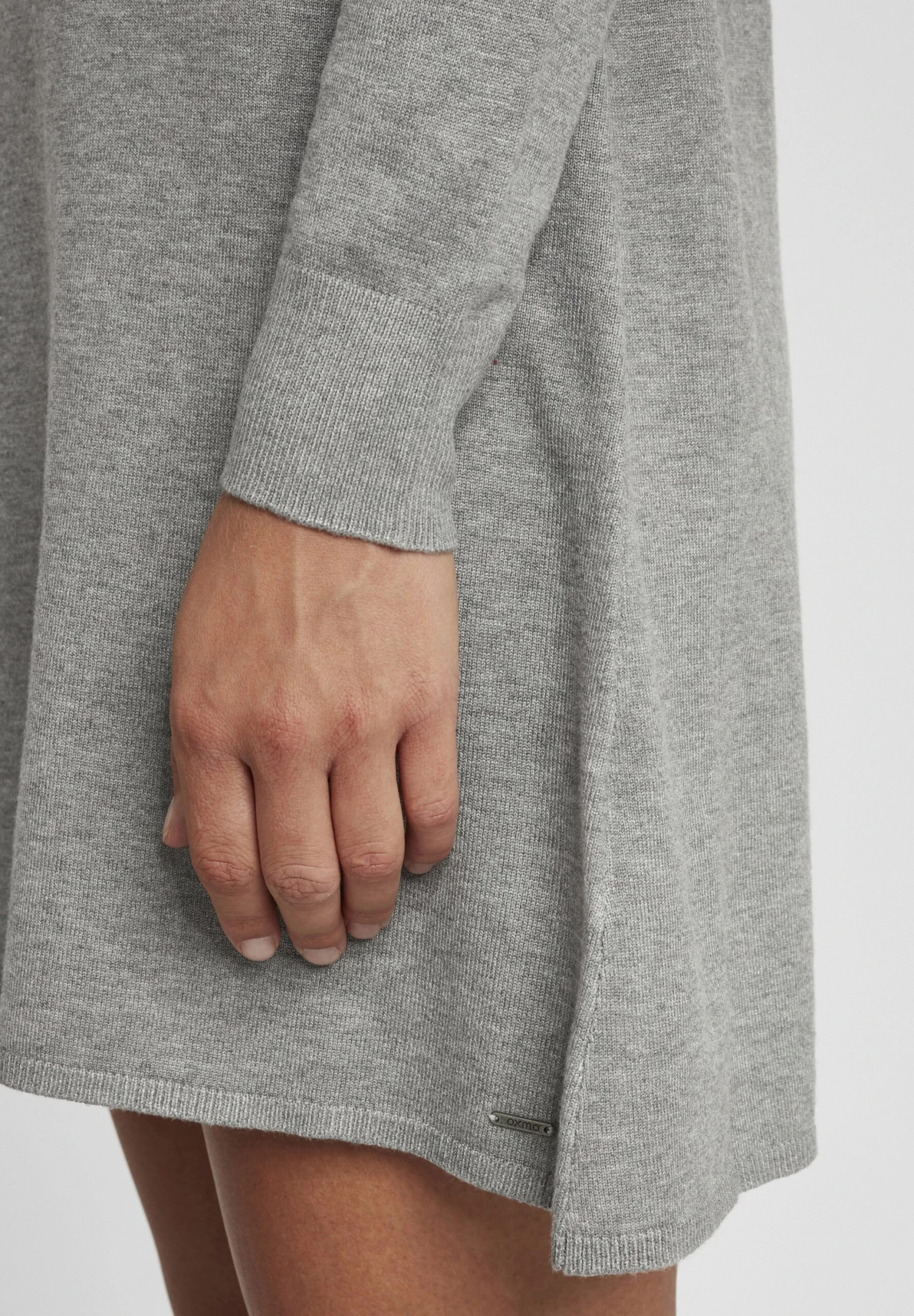 OXMO Oxwinala - Vestido De Punto - Medium Grey Melange 5 OXMO Oxwinala - Vestido De Punto - Medium Grey Melange - Imagen 5