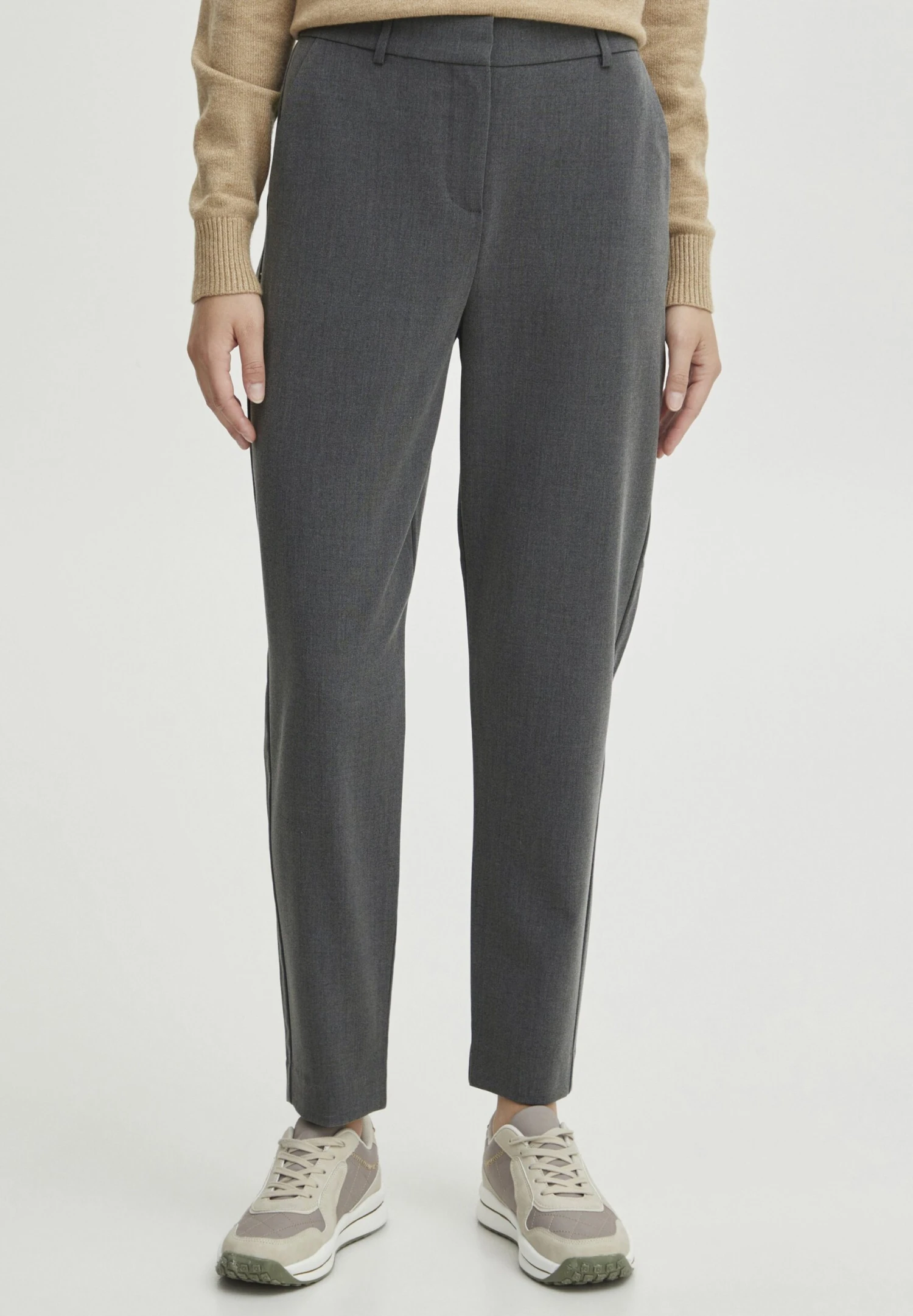 OXMO Oxdovine - Pantalones Chinos - Dark Grey Melange 1 OXMO Oxdovine - Pantalones Chinos - Dark Grey Melange