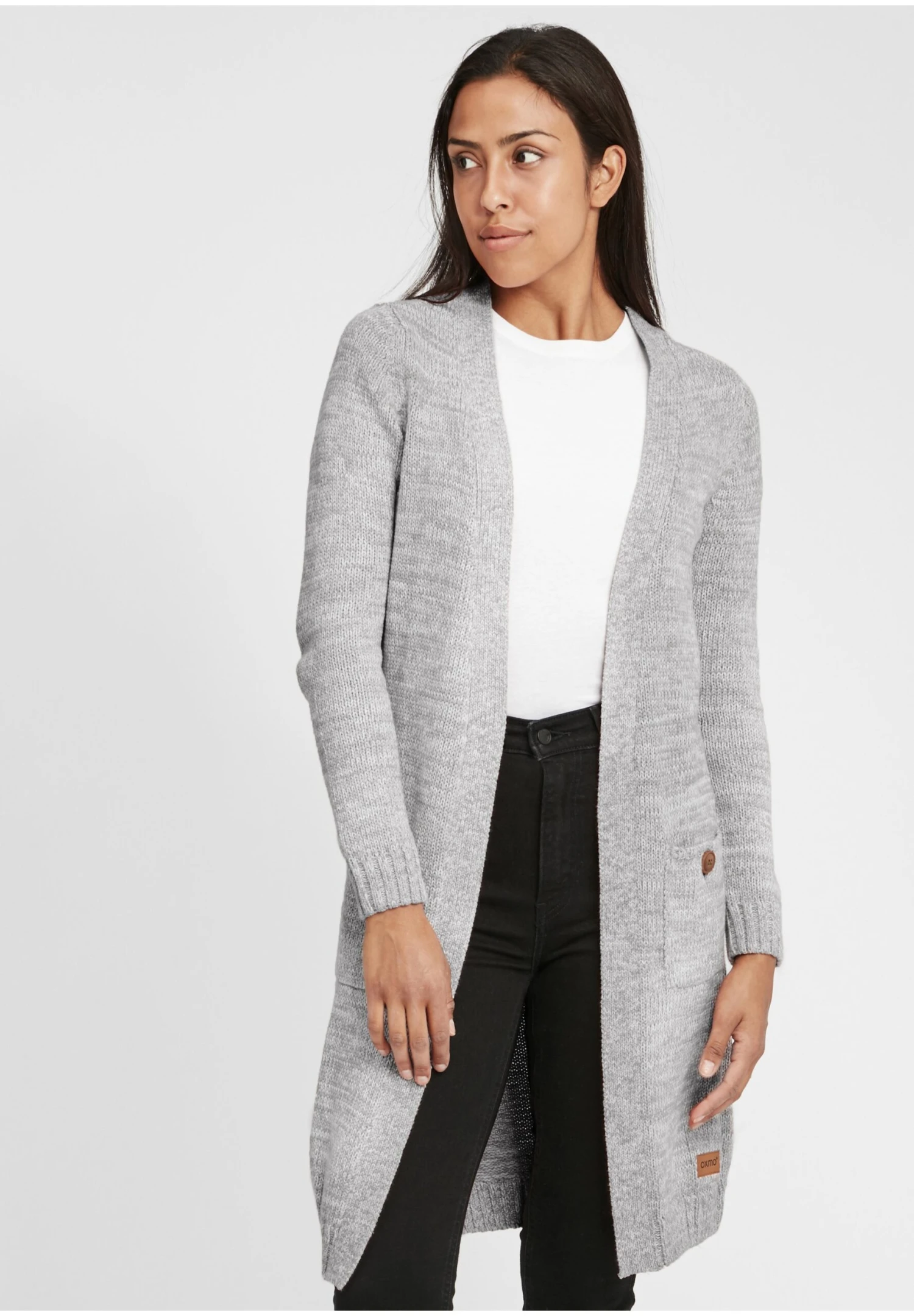 OXMO Oxphiletta - Chaqueta De Punto - Lig Grey M 1 OXMO Oxphiletta - Chaqueta De Punto - Lig Grey M