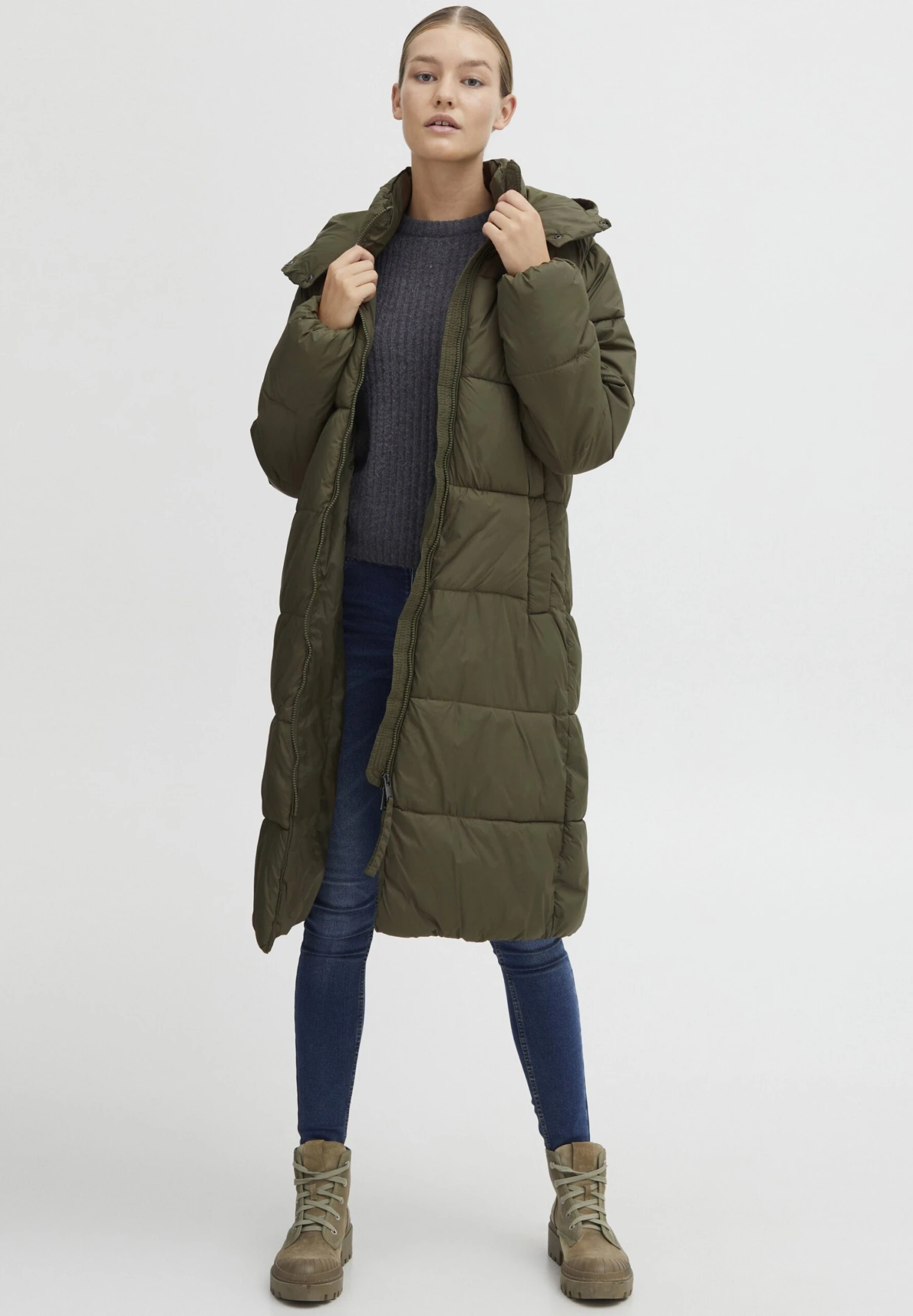 OXMO Oxboda - Abrigo De Invierno - Olive Night 2 OXMO Oxboda - Abrigo De Invierno - Olive Night - Imagen 2