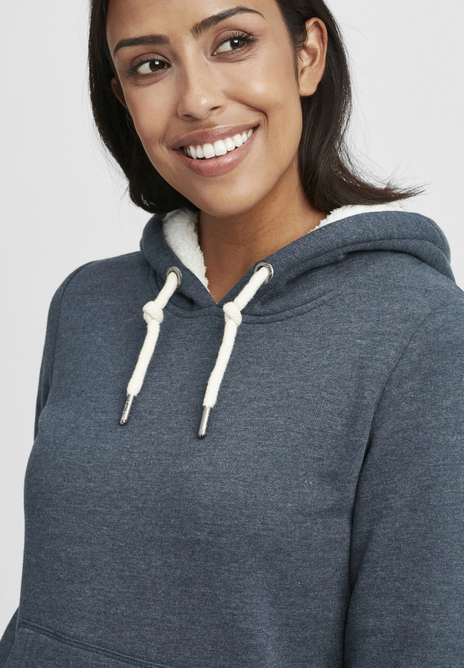 OXMO Oxbinna - Jersey Con Capucha - Insignia Blue Melange 4 OXMO Oxbinna - Jersey Con Capucha - Insignia Blue Melange - Imagen 4