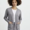 OXMO Oxritiana - Chaqueta De Punto - Mid Grey Melange