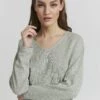 OXMO Katla - Jersey De Punto - Aqua Gray