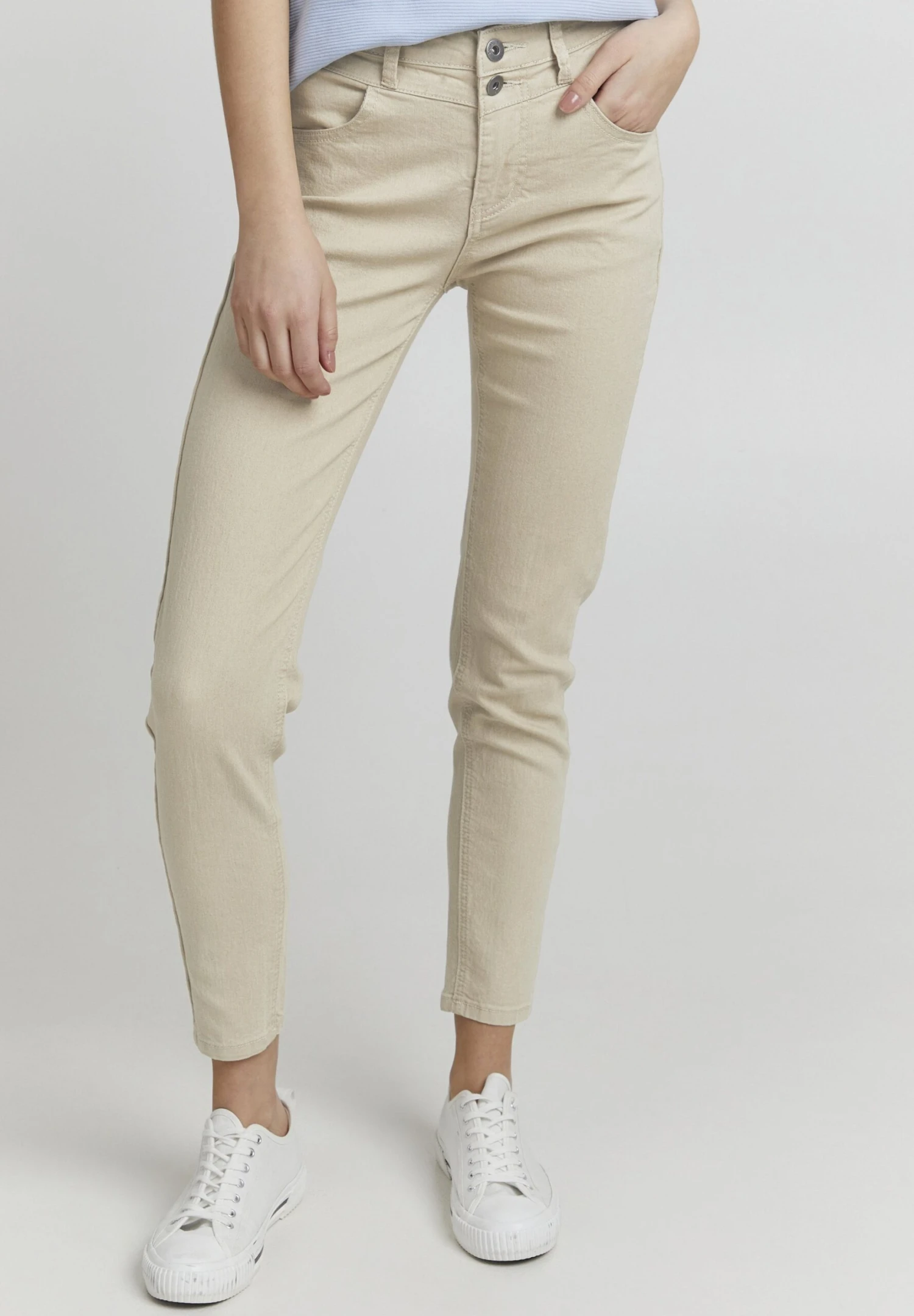 OXMO Oxpeetje - Pantalones - Cement 1 OXMO Oxpeetje - Pantalones - Cement