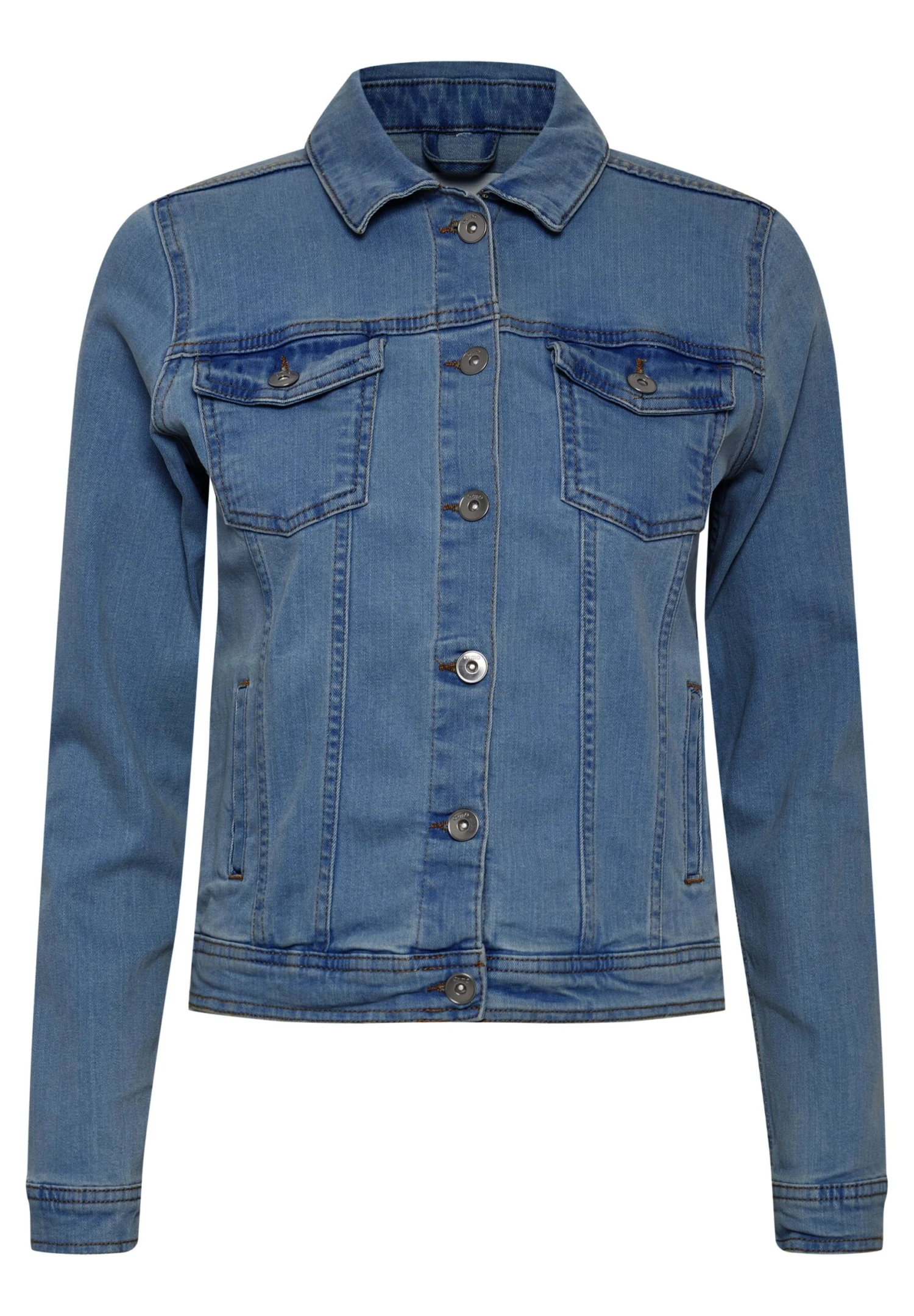 OXMO Oxfria - Chaqueta Vaquera - Mid Blue Denim 6 OXMO Oxfria - Chaqueta Vaquera - Mid Blue Denim - Imagen 6