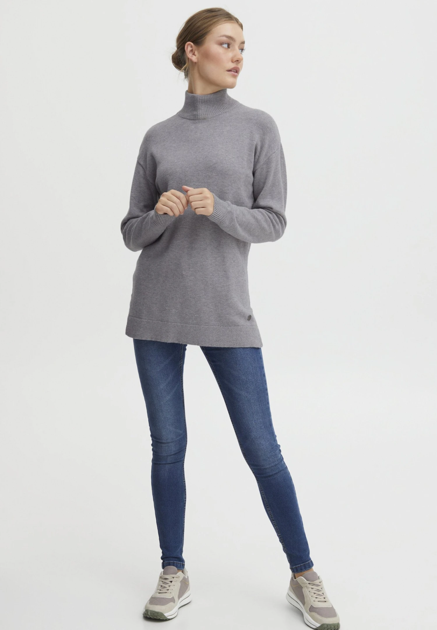 OXMO Oxratina - Jersey De Punto - Mid Grey Melange 2 OXMO Oxratina - Jersey De Punto - Mid Grey Melange - Imagen 2