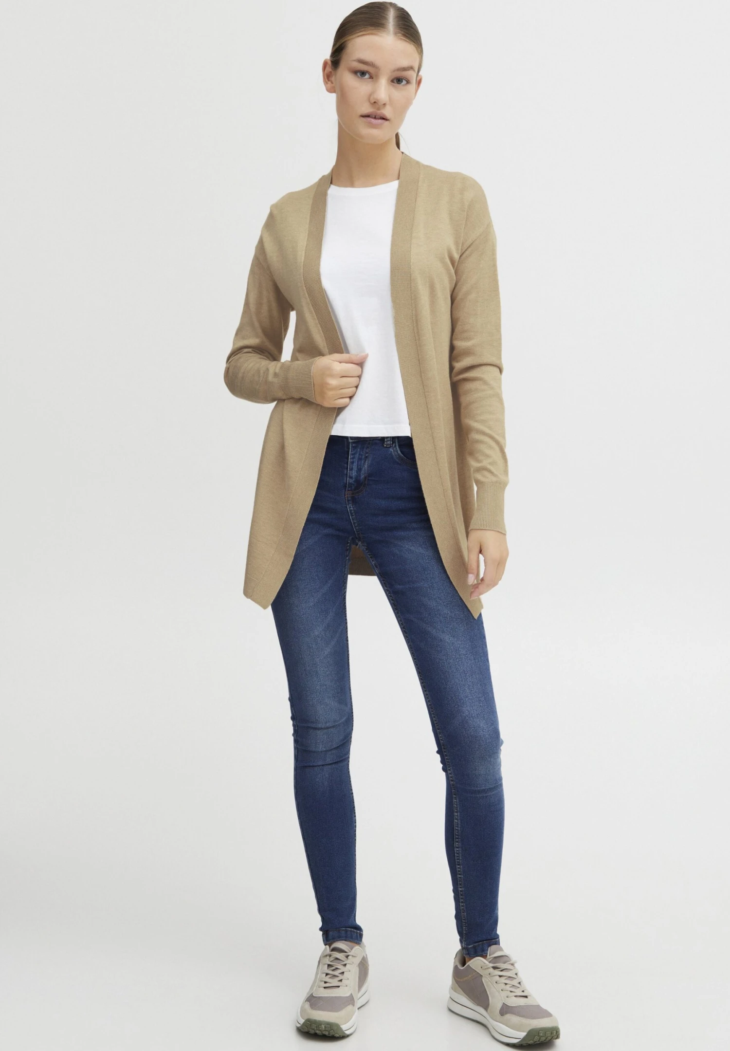 OXMO Oxkat - Chaqueta De Punto - Cement Melange 2 OXMO Oxkat - Chaqueta De Punto - Cement Melange - Imagen 2