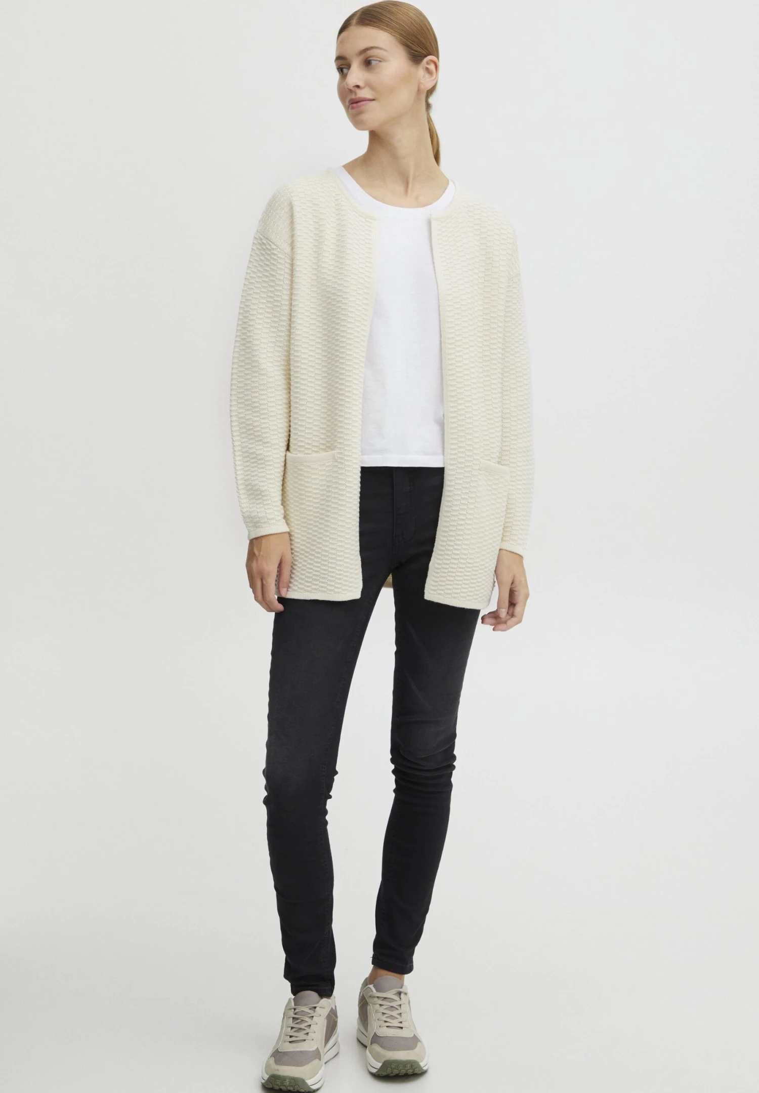 OXMO Oxmiline - Chaqueta De Punto - Birch 2 OXMO Oxmiline - Chaqueta De Punto - Birch - Imagen 2