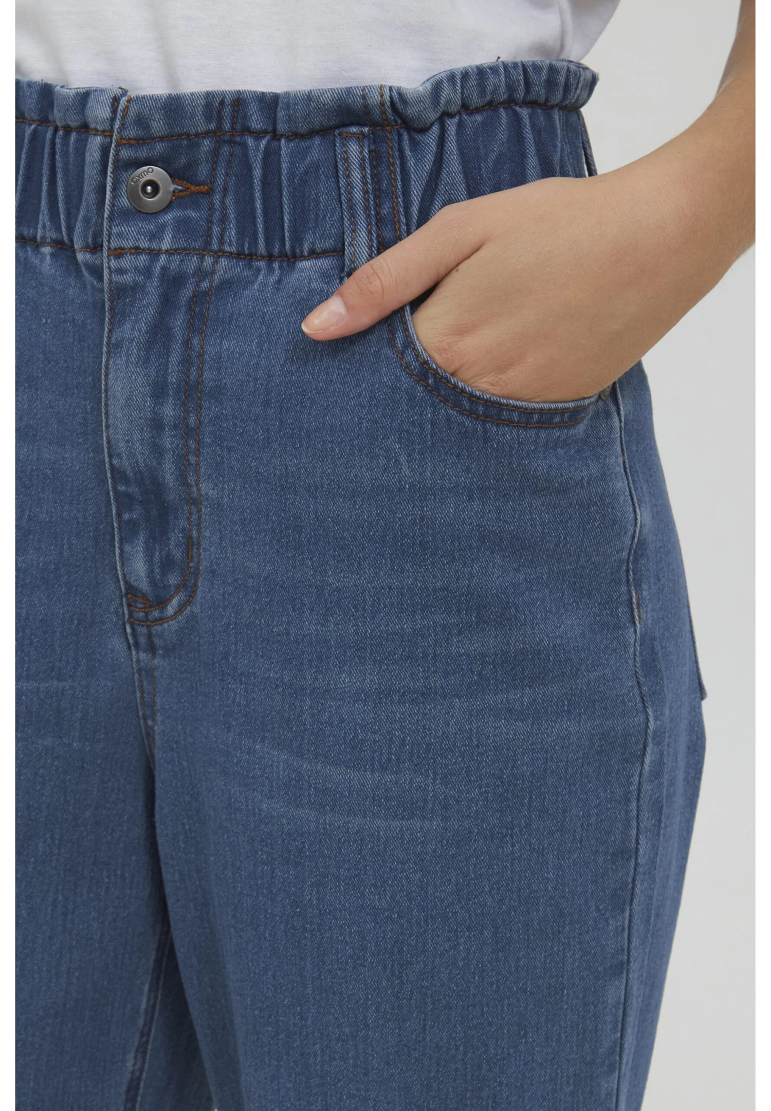 OXMO Oxann - Vaqueros Slim Fit - Mid Blue Denim 4 OXMO Oxann - Vaqueros Slim Fit - Mid Blue Denim - Imagen 4