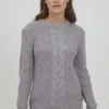 OXMO Oxnatasja - Jersey De Punto - Medium Grey Melange