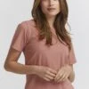 OXMO Pim - Camiseta Básica - Ash Rose