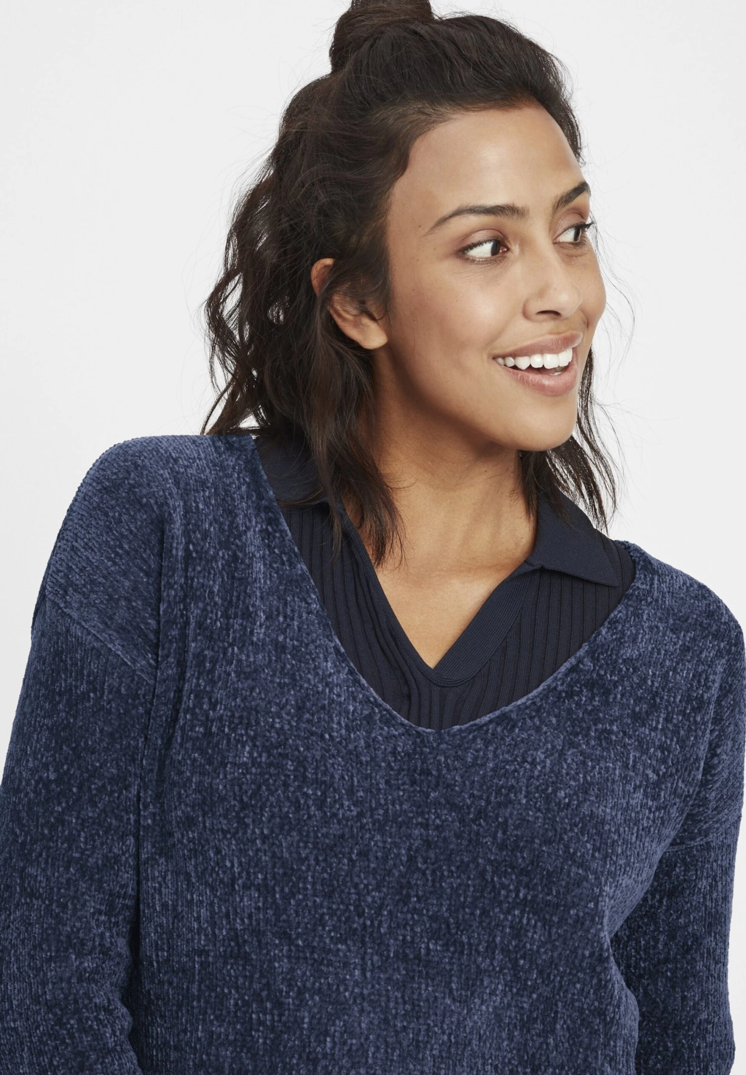 OXMO Oxesmira - Jersey De Punto - Insignia Blue 4 OXMO Oxesmira - Jersey De Punto - Insignia Blue - Imagen 4