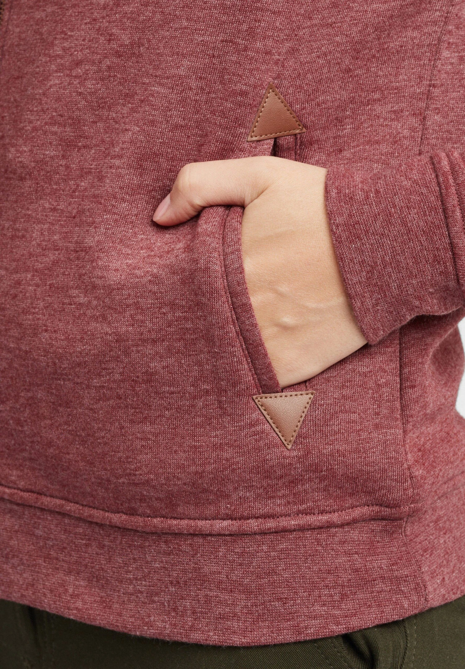 OXMO Oxvicky - Sudadera Con Cremallera - Wine R Mel 5 OXMO Oxvicky - Sudadera Con Cremallera - Wine R Mel - Imagen 5