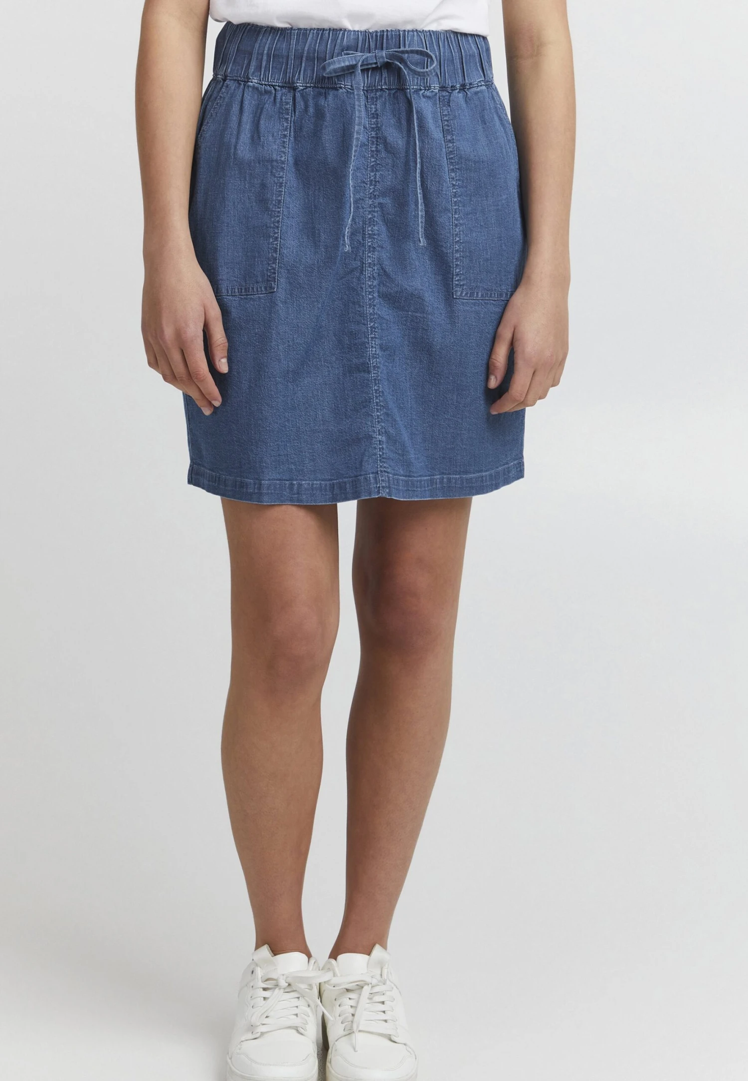 OXMO Oxlille - Falda Vaquera - Mid Blue Denim 1 OXMO Oxlille - Falda Vaquera - Mid Blue Denim