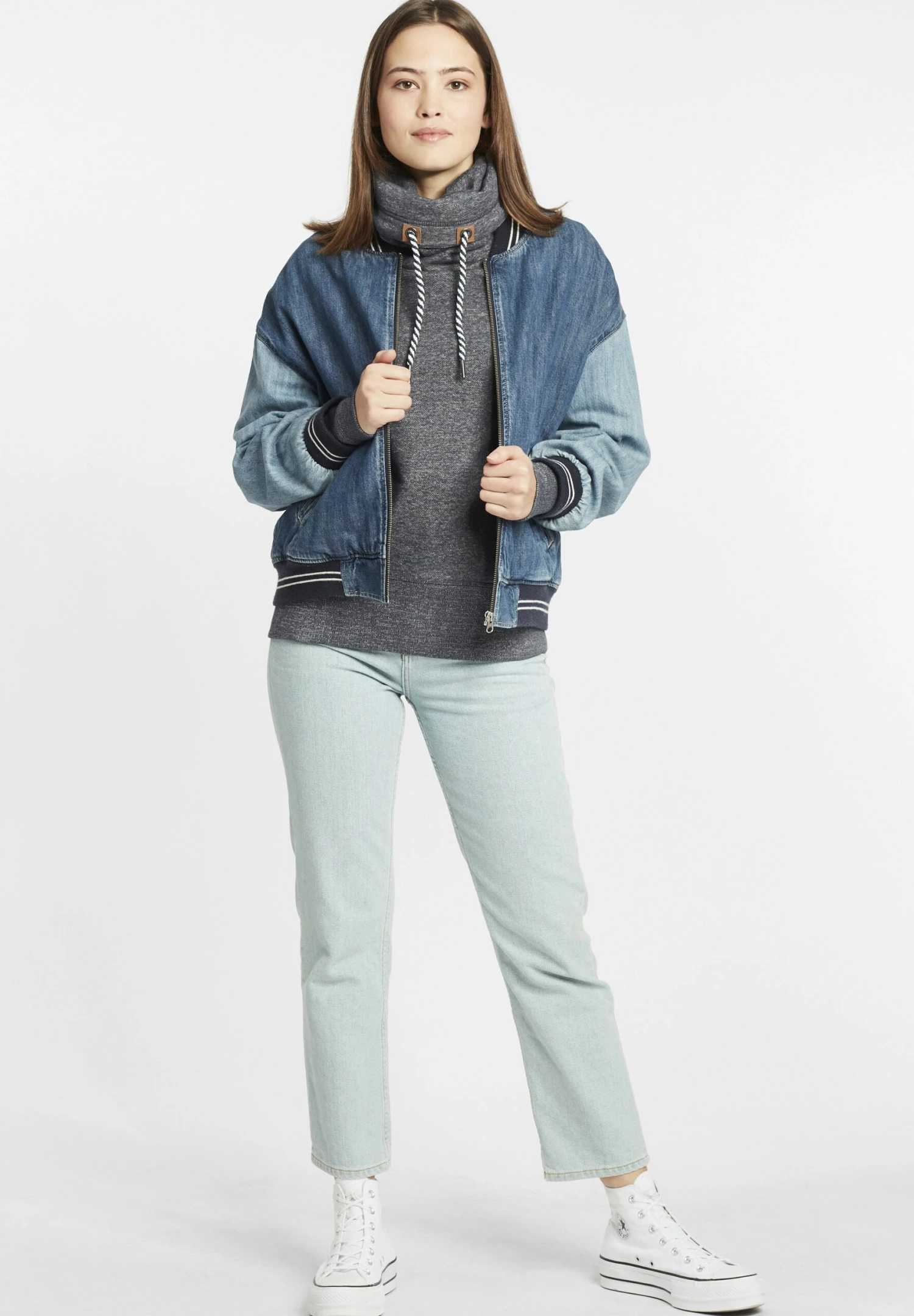 OXMO Oxcecilia - Jersey Con Capucha - Insignia Blue 2 OXMO Oxcecilia - Jersey Con Capucha - Insignia Blue - Imagen 2