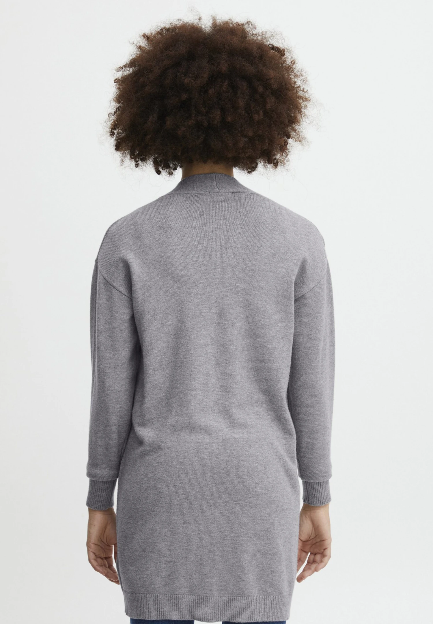 OXMO Oxritiana - Chaqueta De Punto - Mid Grey Melange 3 OXMO Oxritiana - Chaqueta De Punto - Mid Grey Melange - Imagen 3