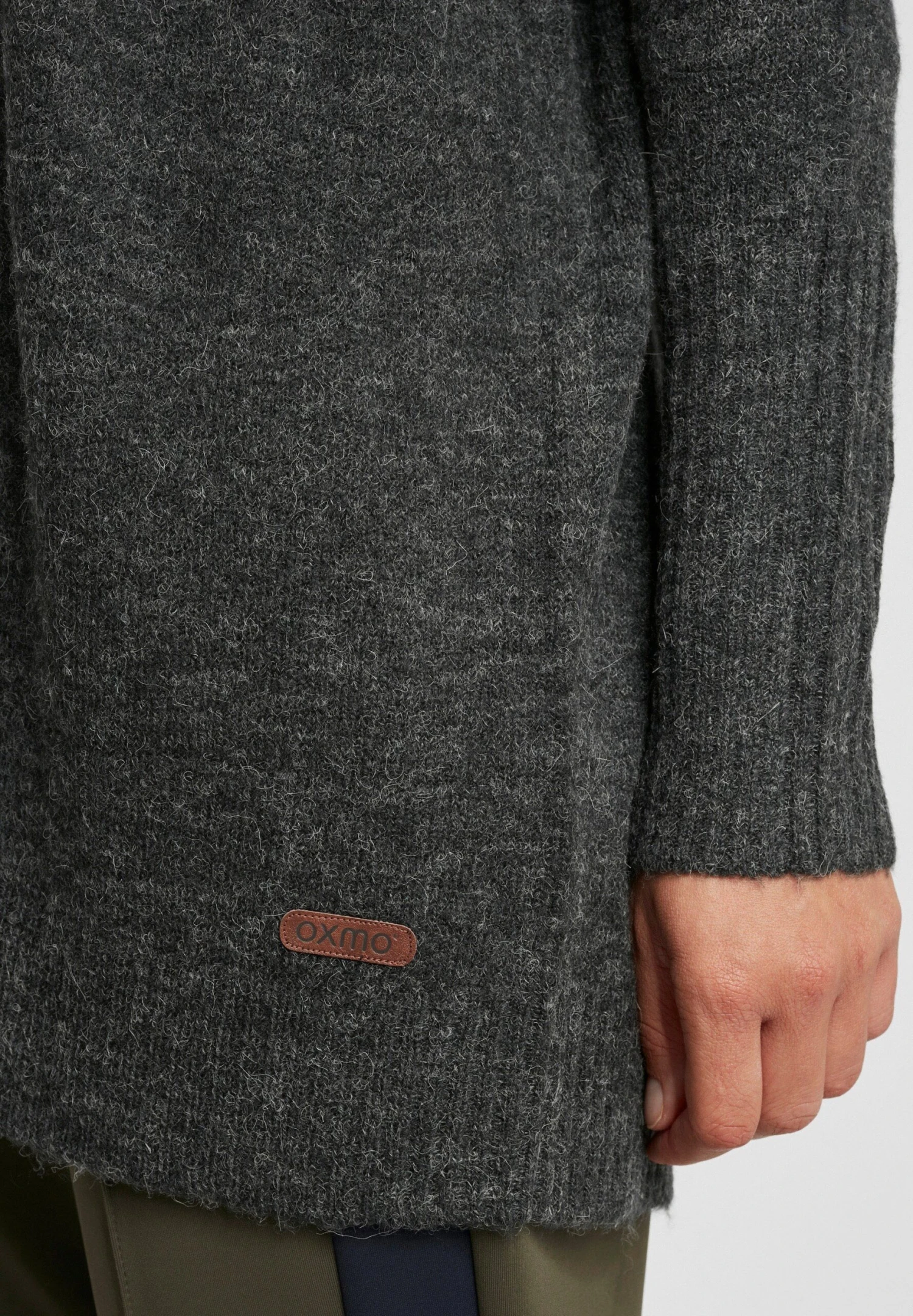 OXMO Oxgisele - Chaqueta De Punto - Dark Grey Melange 5 OXMO Oxgisele - Chaqueta De Punto - Dark Grey Melange - Imagen 5