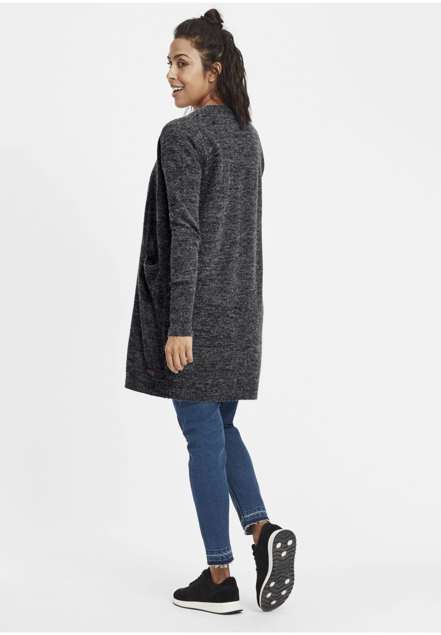 OXMO Oxneli - Chaqueta De Punto - Charcoal 3 OXMO Oxneli - Chaqueta De Punto - Charcoal - Imagen 3