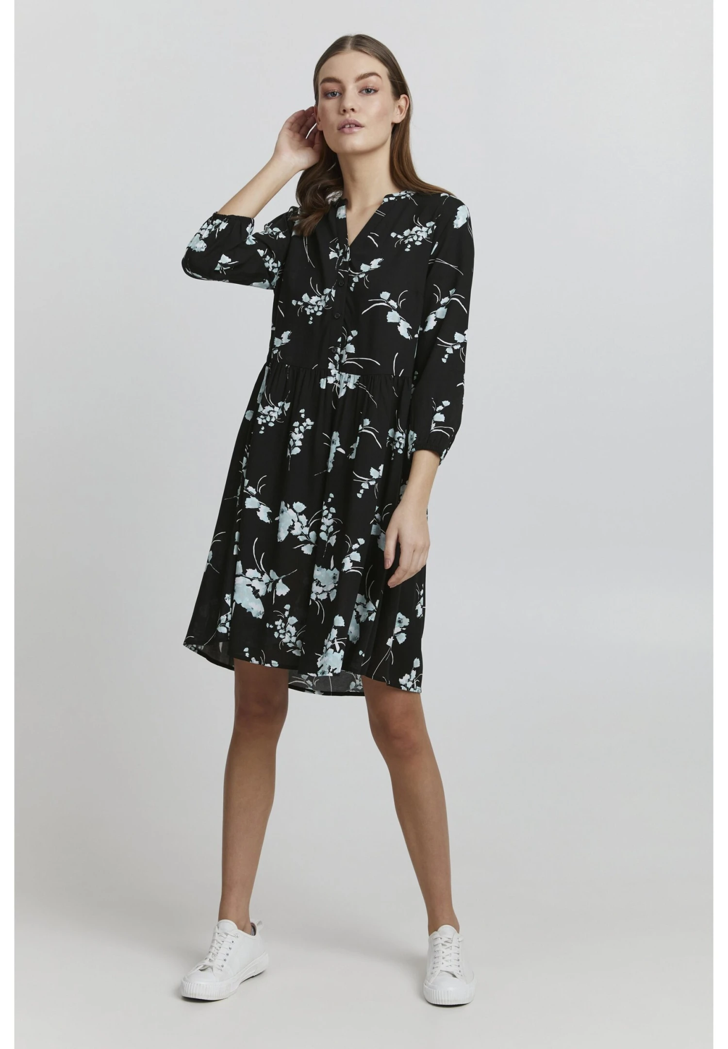 OXMO Vestido Informal - Black Mix 2 OXMO Vestido Informal - Black Mix - Imagen 2