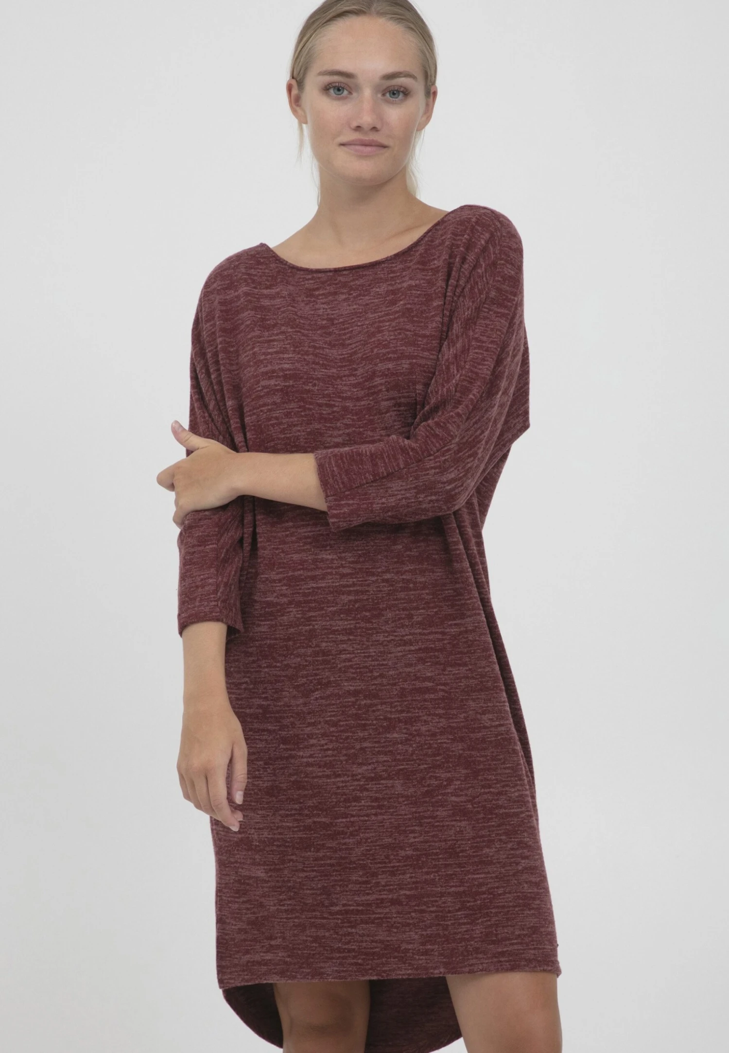 OXMO Oxbinala - Vestido De Punto - Chocolate Truffle Melange 1 OXMO Oxbinala - Vestido De Punto - Chocolate Truffle Melange