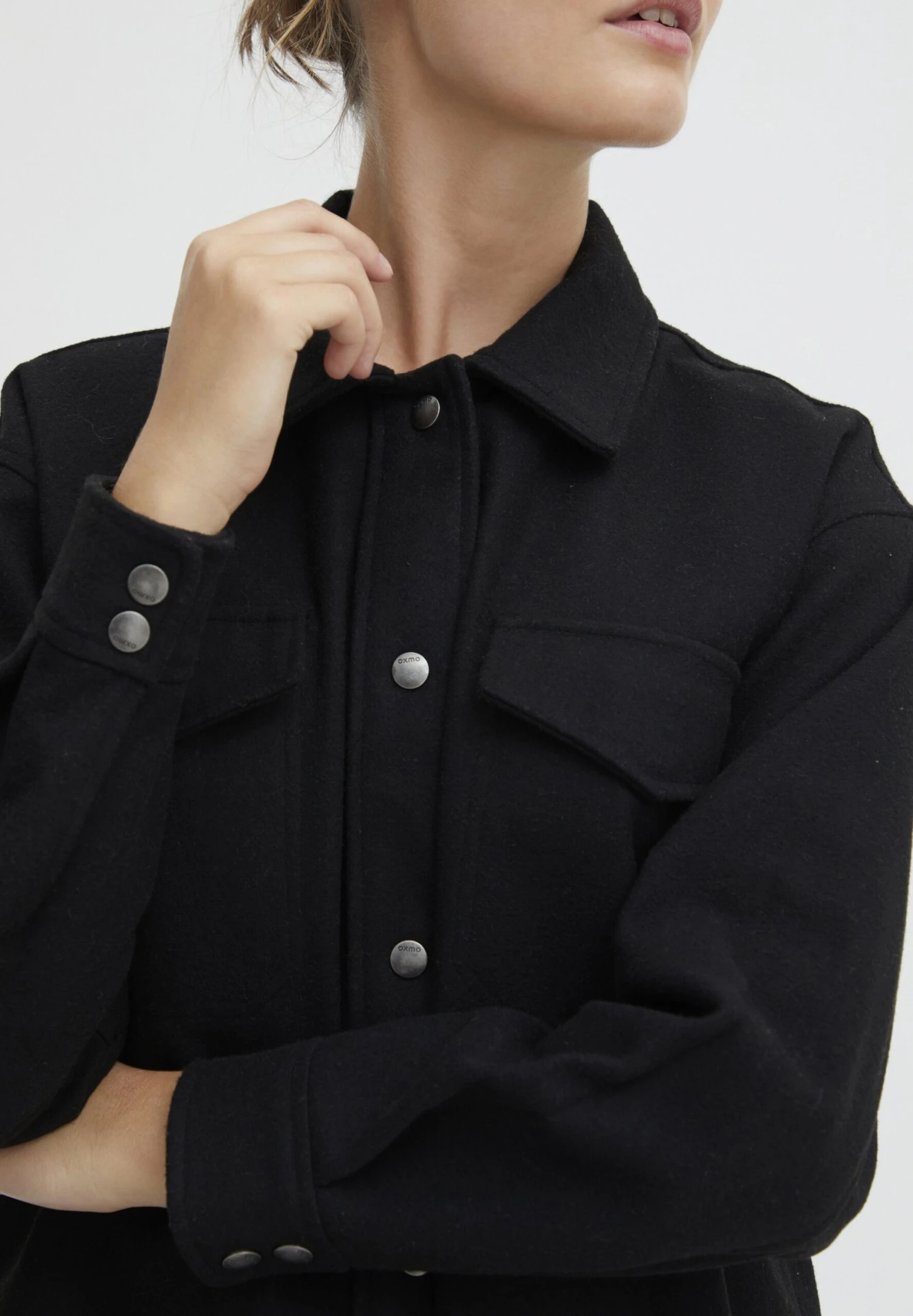 OXMO Valen - Chaqueta De Punto - Black 4 OXMO Valen - Chaqueta De Punto - Black - Imagen 4