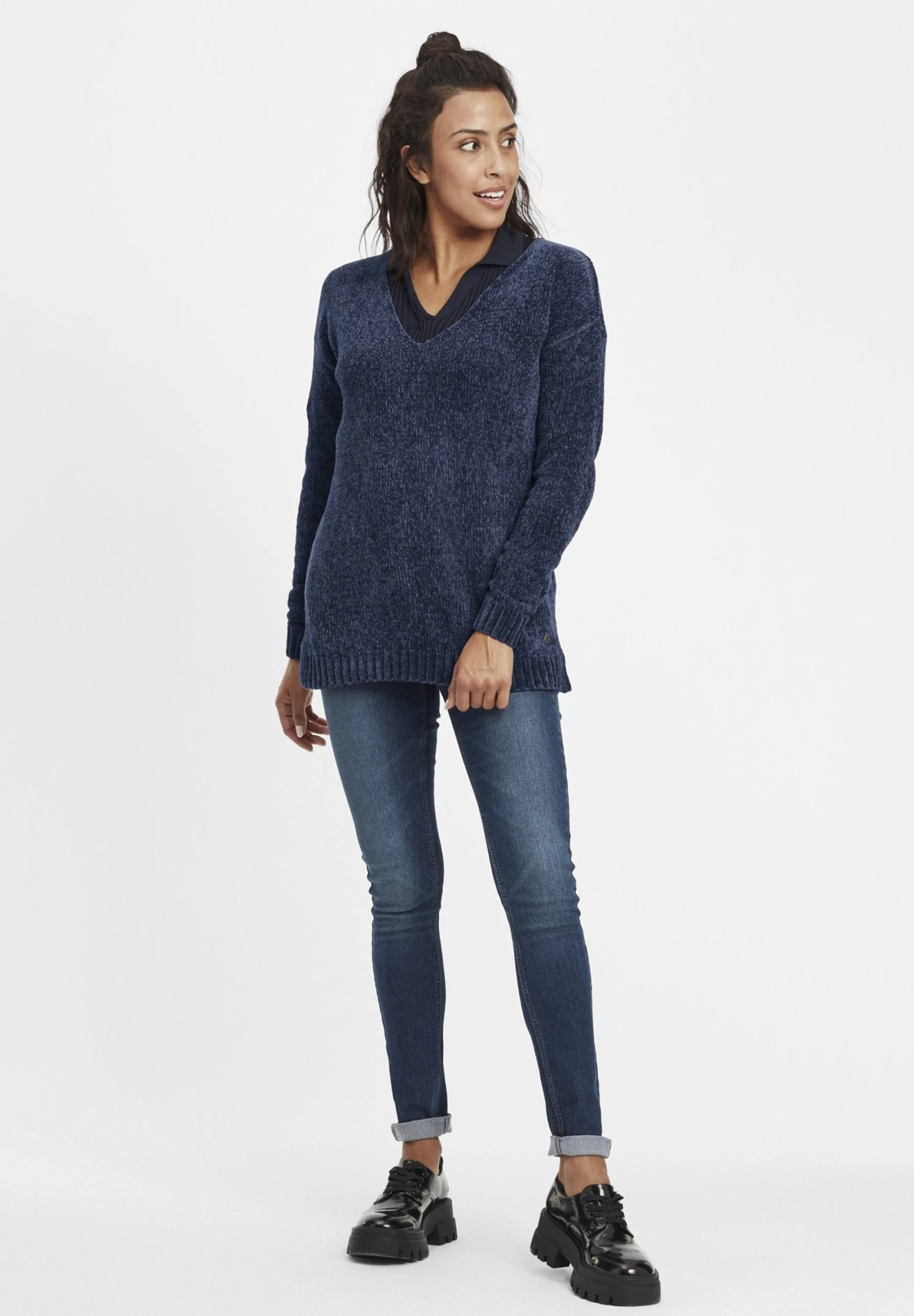 OXMO Oxesmira - Jersey De Punto - Insignia Blue 2 OXMO Oxesmira - Jersey De Punto - Insignia Blue - Imagen 2