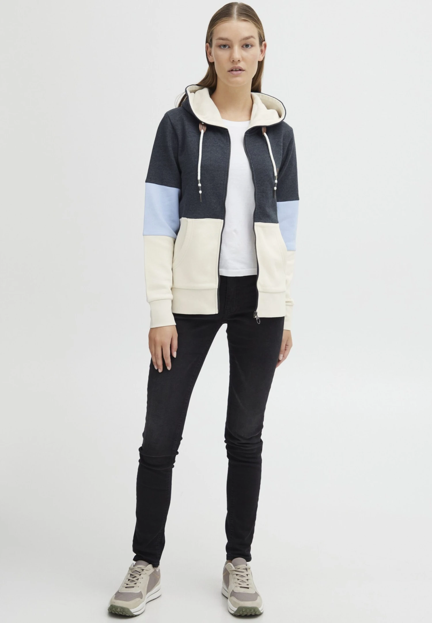 OXMO Kate - Sudadera Con Cremallera - Total Eclipse Melange 2 OXMO Kate - Sudadera Con Cremallera - Total Eclipse Melange - Imagen 2