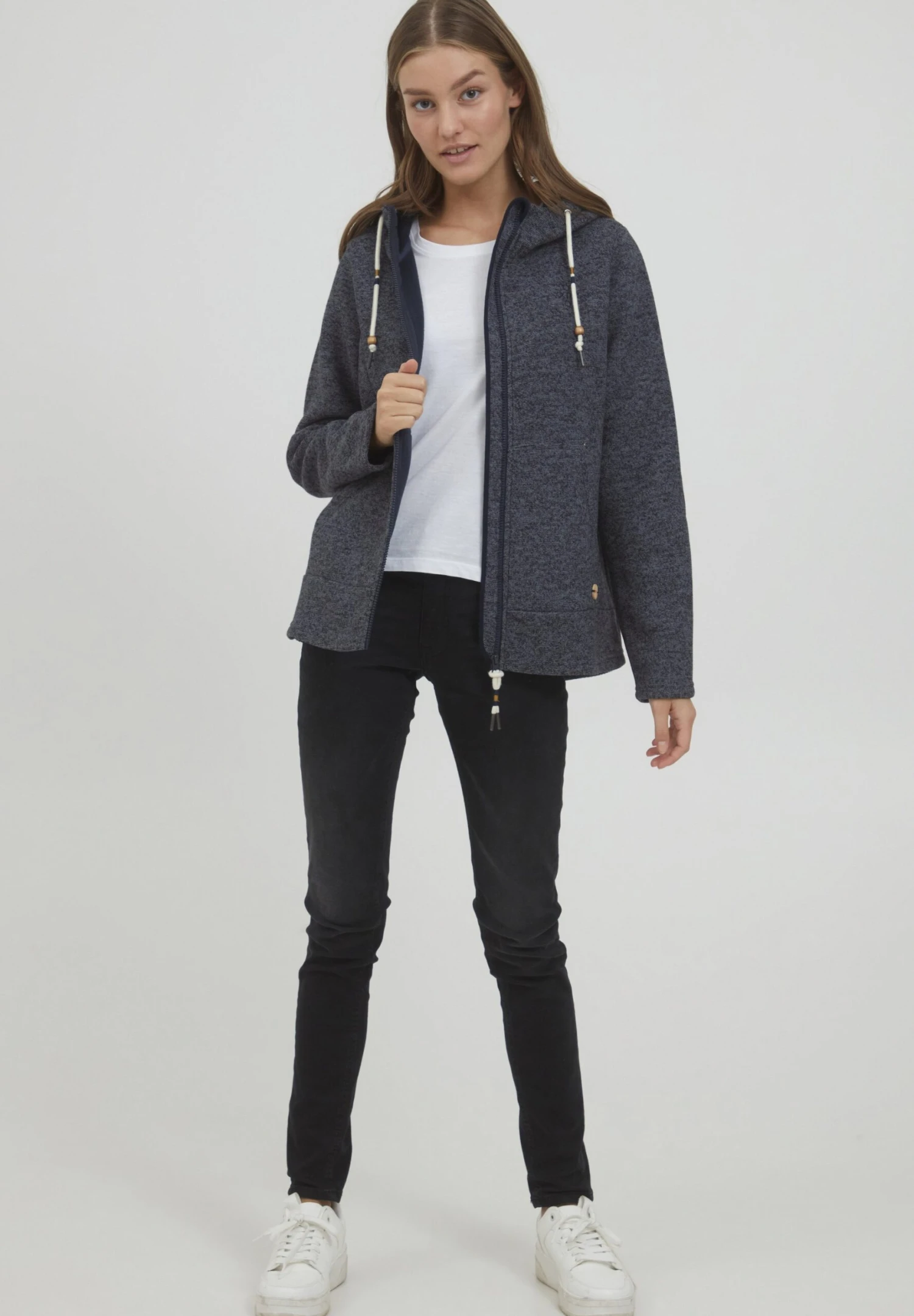 OXMO Oxfia - Sudadera Con Cremallera - Blue 2 OXMO Oxfia - Sudadera Con Cremallera - Blue - Imagen 2