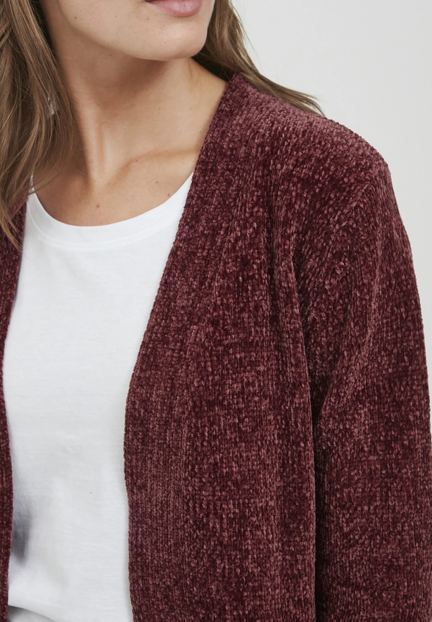 OXMO Oxelisabet - Chaqueta De Punto - Wine Red 4 OXMO Oxelisabet - Chaqueta De Punto - Wine Red - Imagen 4