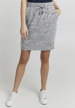 OXMO Birga - Falda De Tubo - Light Grey Melange