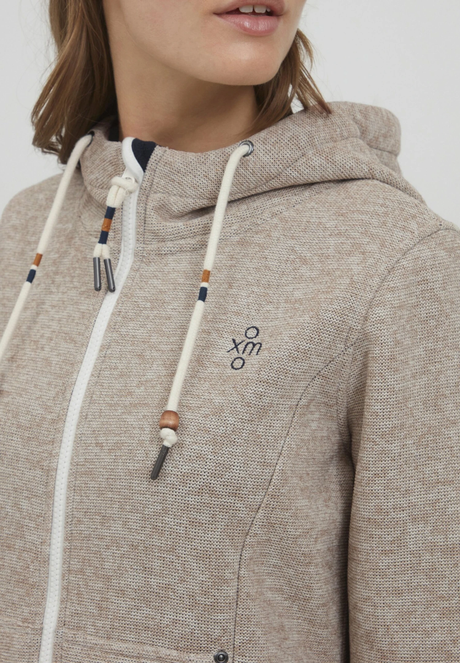 OXMO Oxfia - Sudadera Con Cremallera - Cloud Dancer 4 OXMO Oxfia - Sudadera Con Cremallera - Cloud Dancer - Imagen 4