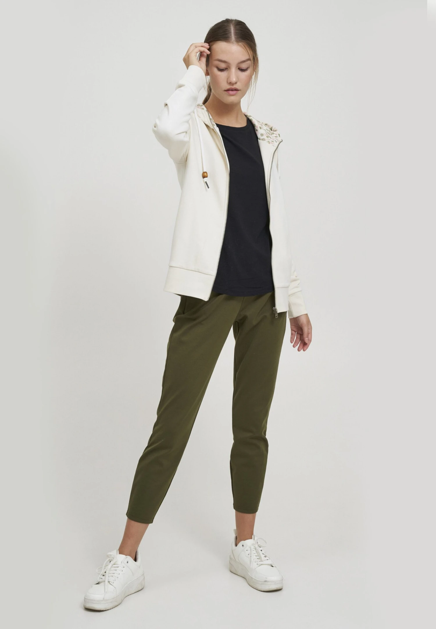 OXMO Oxulla - Sudadera Con Cremallera - Birch 2 OXMO Oxulla - Sudadera Con Cremallera - Birch - Imagen 2