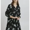 OXMO Vestido Informal - Black Mix