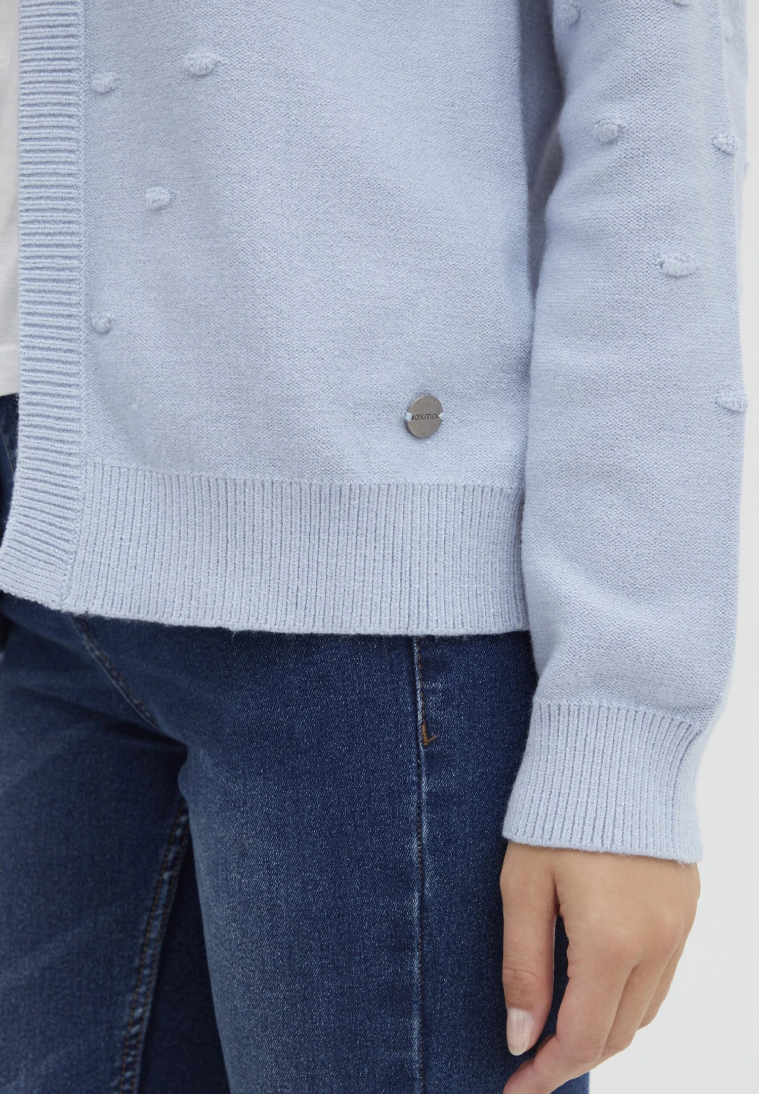 OXMO Oxkalotta - Chaqueta De Punto - Brunnera Blue 5 OXMO Oxkalotta - Chaqueta De Punto - Brunnera Blue - Imagen 5