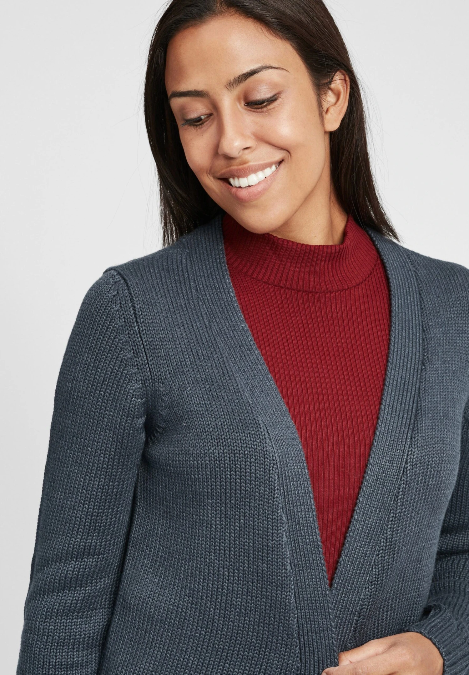 OXMO Oxpaula - Chaqueta De Punto - Ins Bl Mel 4 OXMO Oxpaula - Chaqueta De Punto - Ins Bl Mel - Imagen 4