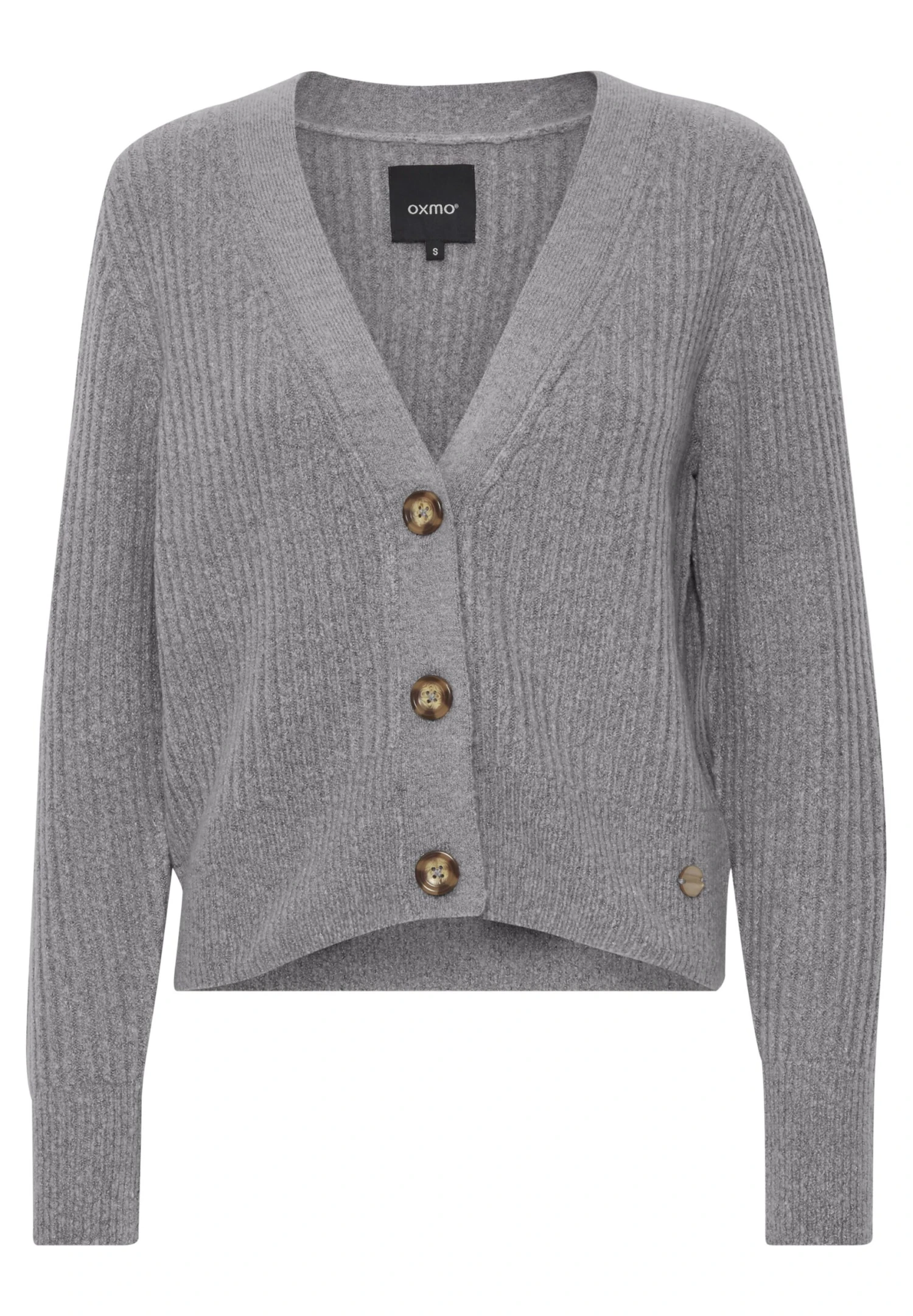 OXMO Oxnorene - Chaqueta De Punto - Mid Grey Melange 6 OXMO Oxnorene - Chaqueta De Punto - Mid Grey Melange - Imagen 6