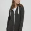 OXMO Oxolinda - Chaqueta De Punto - Dark Grey Melange