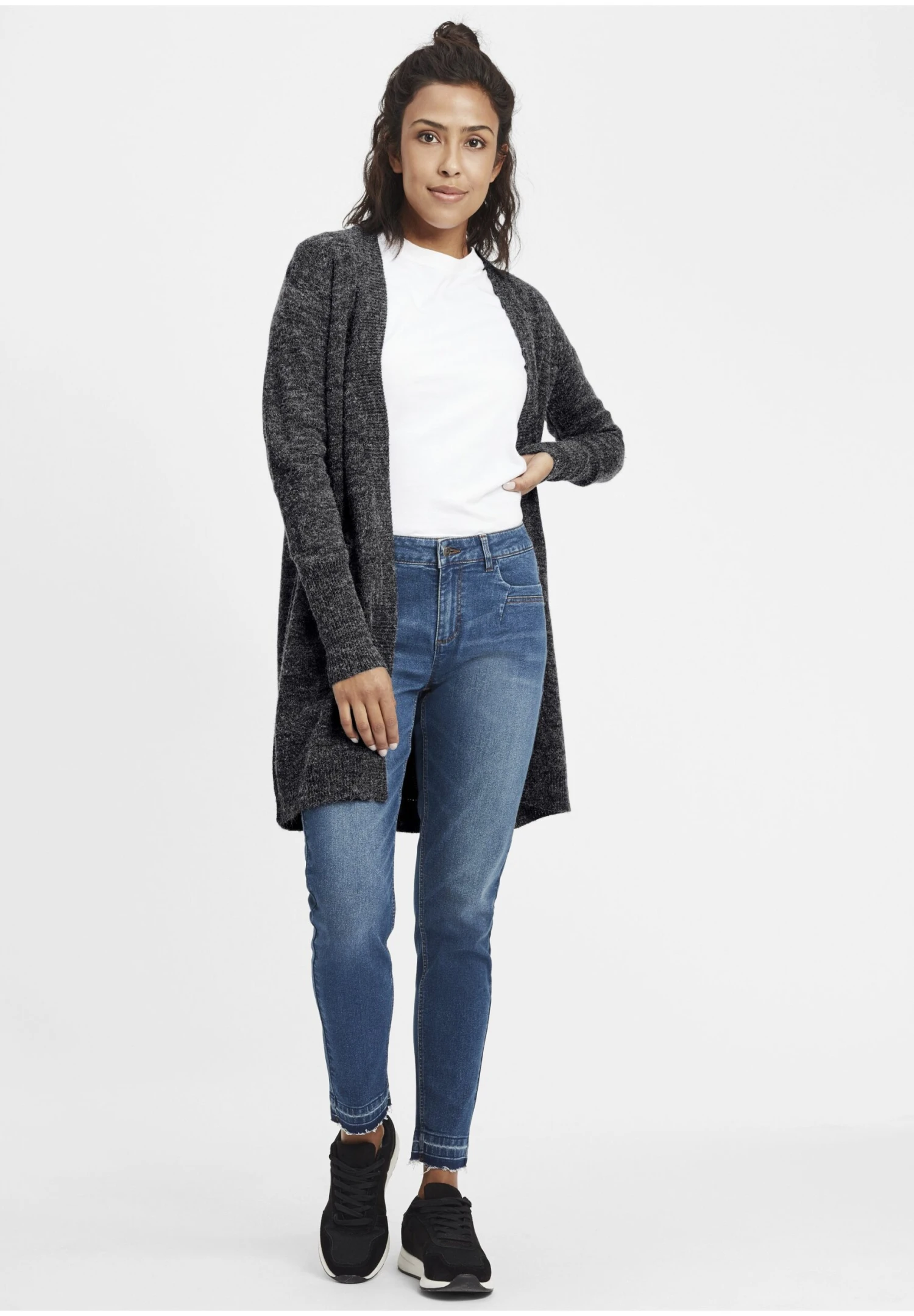 OXMO Oxneli - Chaqueta De Punto - Charcoal 2 OXMO Oxneli - Chaqueta De Punto - Charcoal - Imagen 2