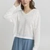 OXMO Katla - Jersey De Punto - Off White