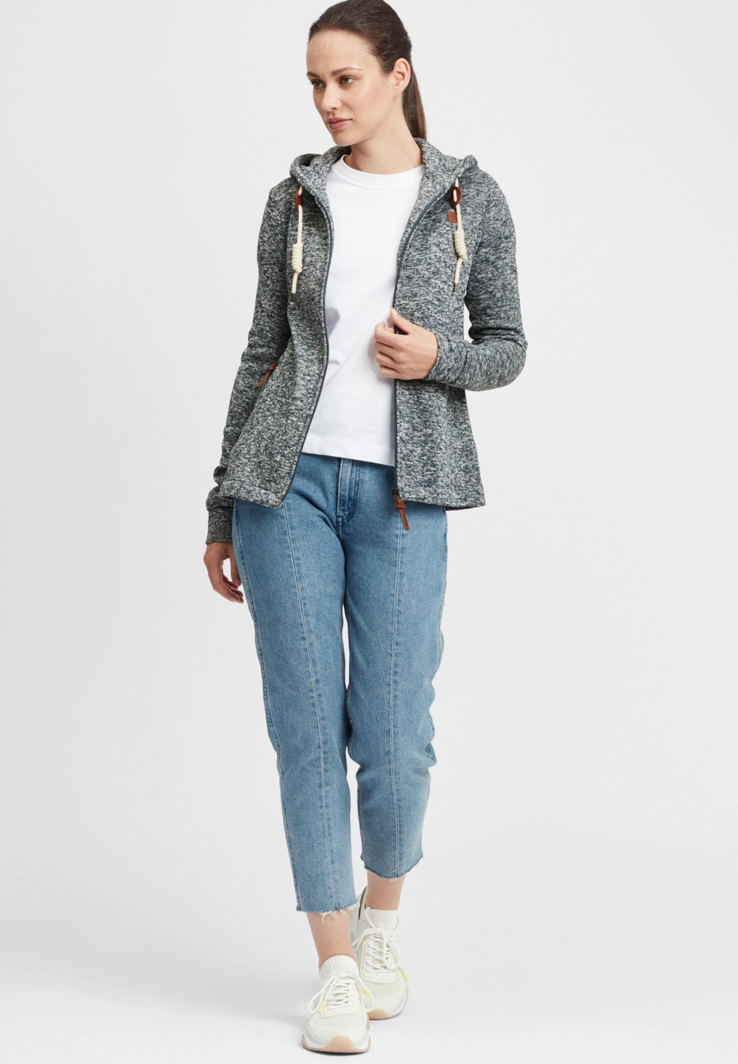 OXMO Oxthory - Sudadera Con Cremallera - Dark Grey 2 OXMO Oxthory - Sudadera Con Cremallera - Dark Grey - Imagen 2