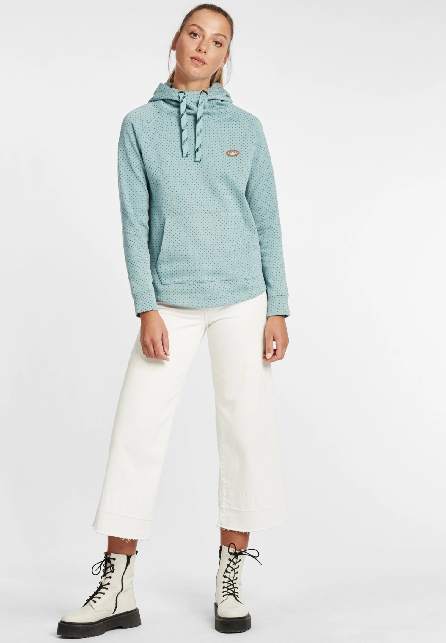 OXMO Oxamina - Jersey Con Capucha - Smoke Blue Melange 2 OXMO Oxamina - Jersey Con Capucha - Smoke Blue Melange - Imagen 2