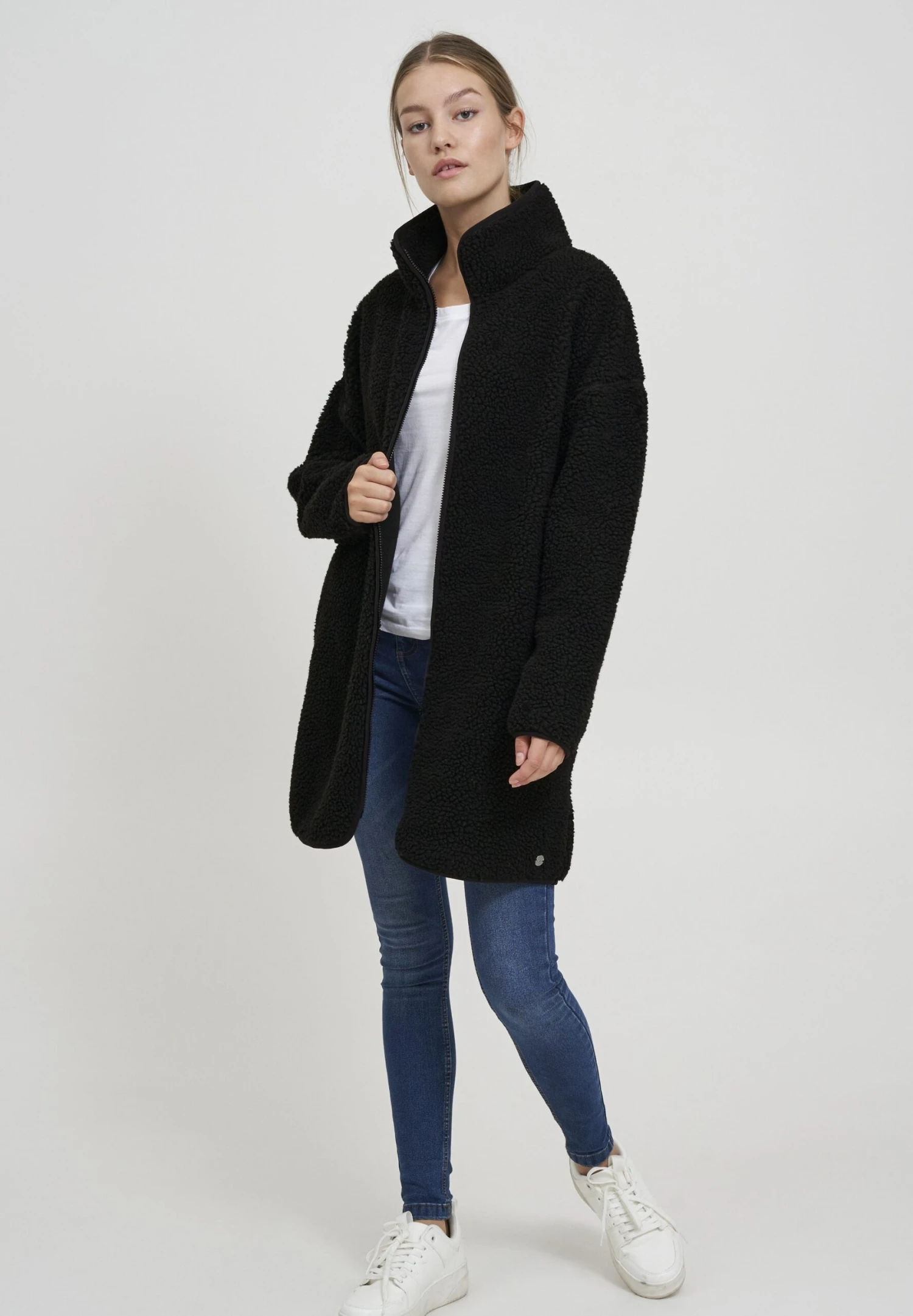 OXMO Oxtova - Sudadera Con Cremallera - Black 2 OXMO Oxtova - Sudadera Con Cremallera - Black - Imagen 2