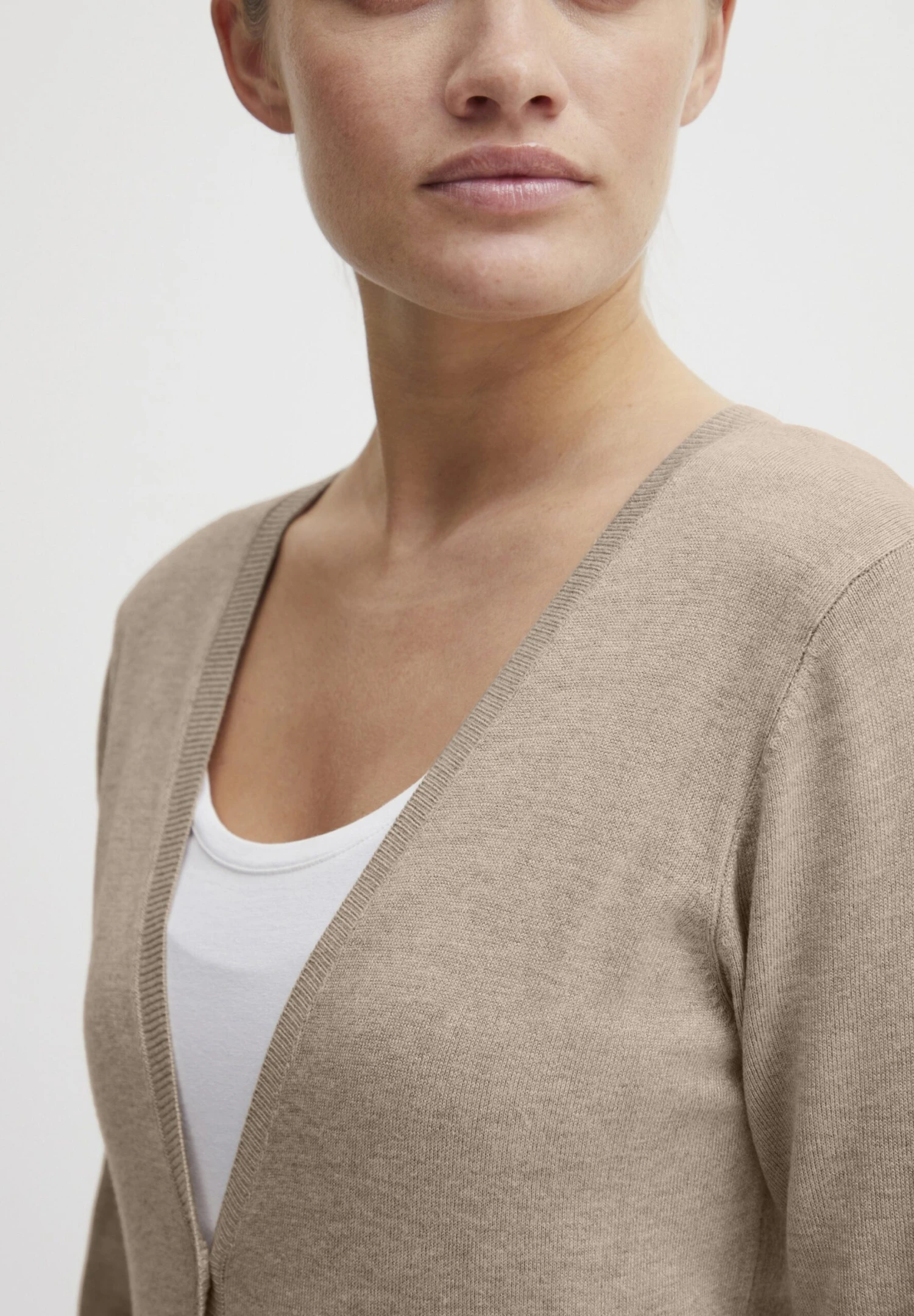 OXMO Oxhelene - Chaqueta De Punto - Cement Melange 4 OXMO Oxhelene - Chaqueta De Punto - Cement Melange - Imagen 4