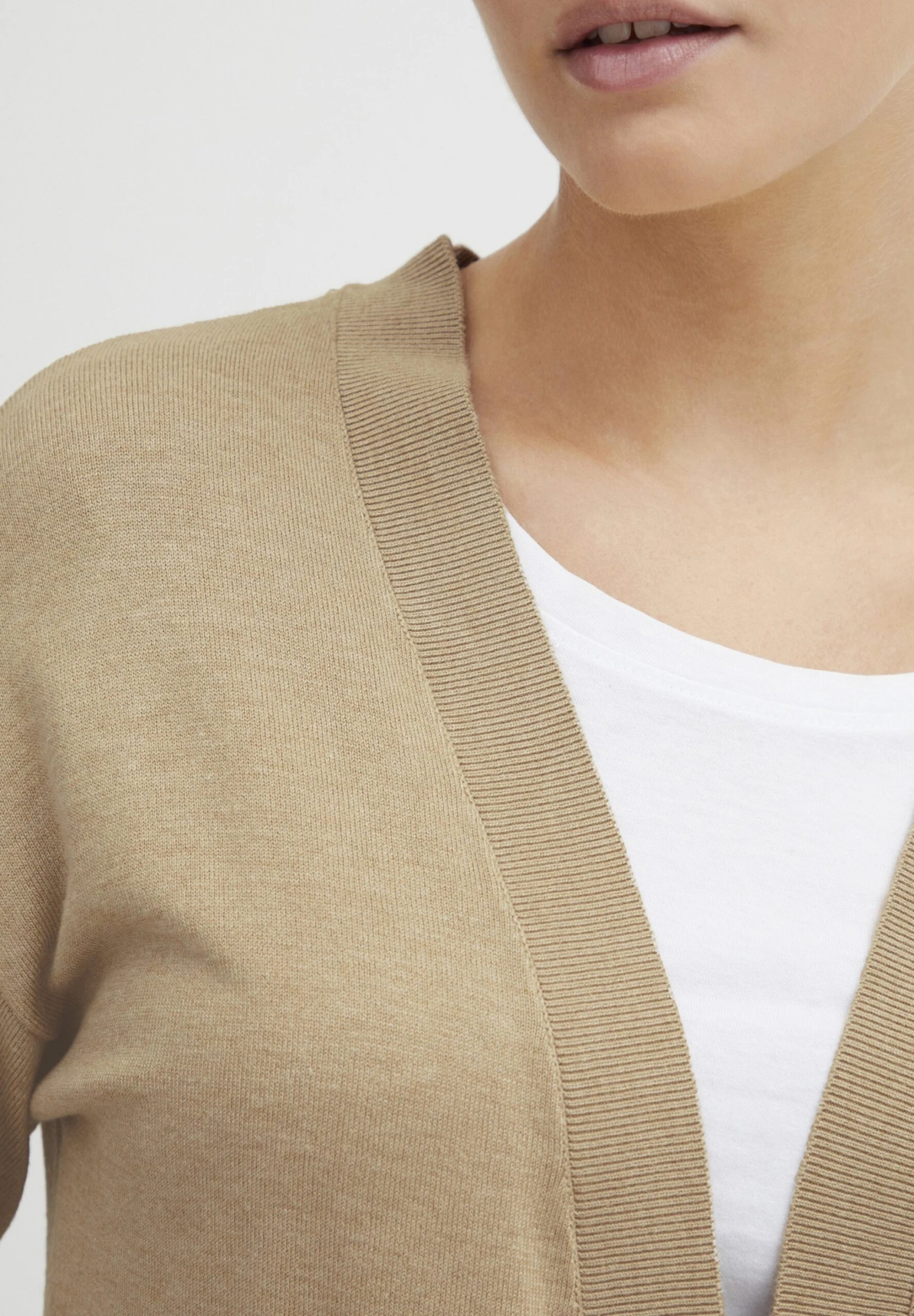 OXMO Oxkat - Chaqueta De Punto - Cement Melange 4 OXMO Oxkat - Chaqueta De Punto - Cement Melange - Imagen 4