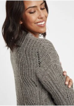 OXMO Oxclea - Chaqueta De Punto - Medium Grey Melange -Oxmo 965680e32a934b178b34df38768d14ed