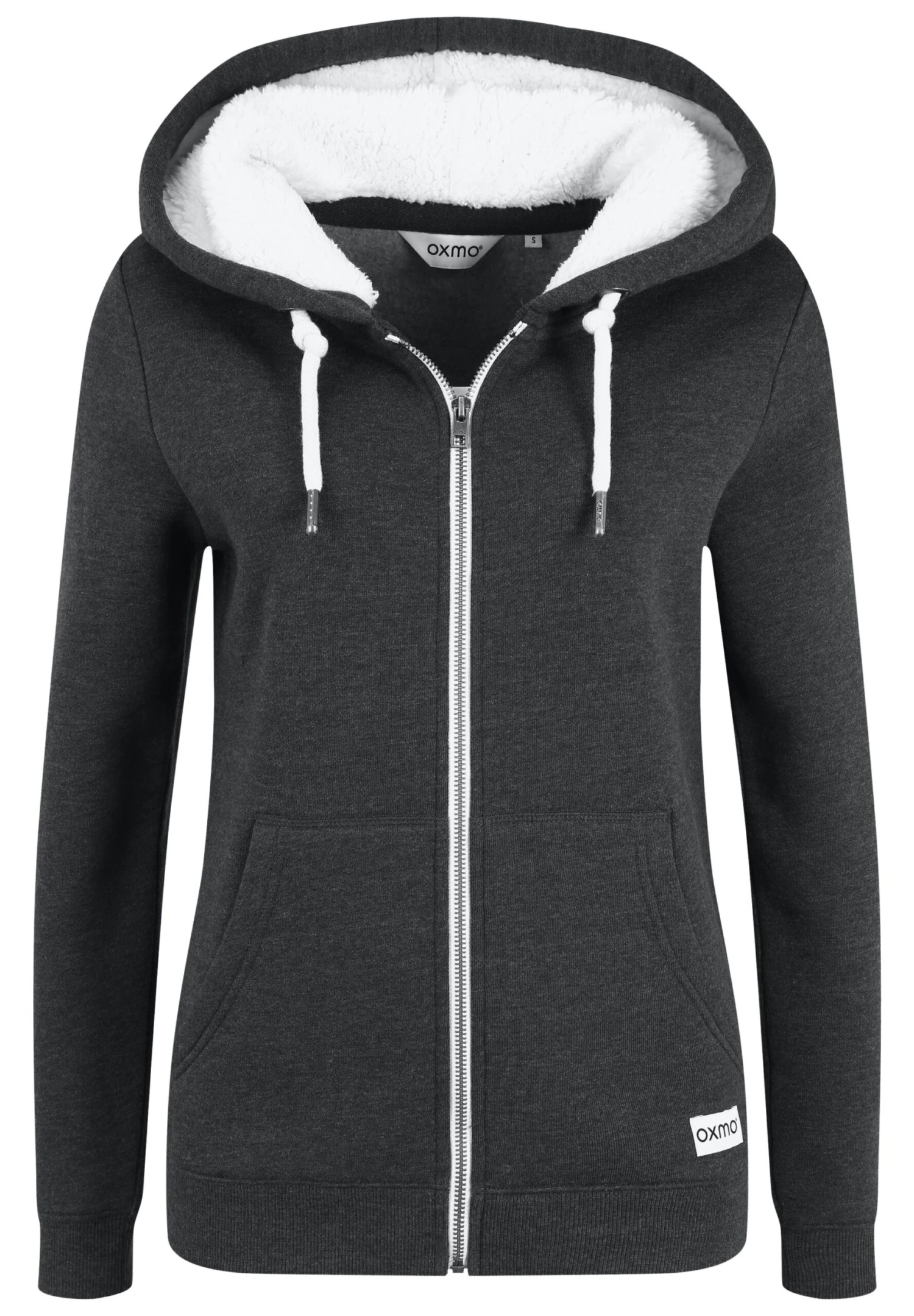 OXMO Oxbinja - Sudadera Con Cremallera - Dark Grey Melange 6 OXMO Oxbinja - Sudadera Con Cremallera - Dark Grey Melange - Imagen 6